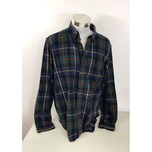 L.L. Bean Men's Plaid Button Down Shirt - Green, Blue, Red